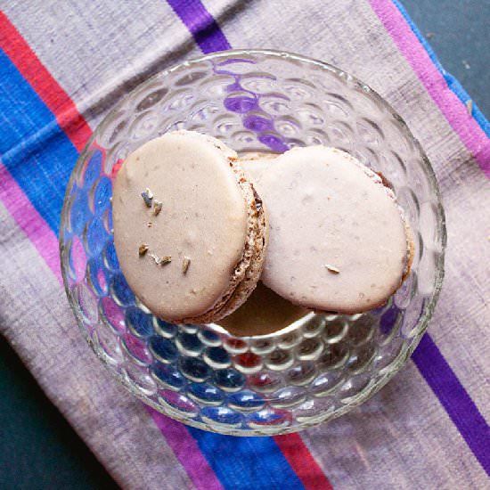 Lavender French macarons - Recipe photo by thehomesteady
