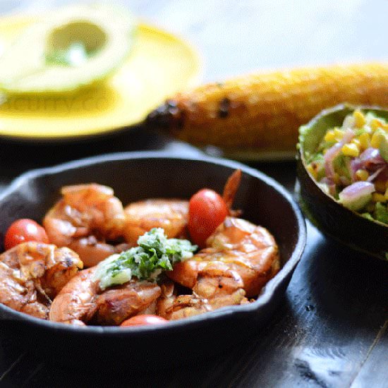 Grilled Shrimp with Cilantro Lime - Recipe photo by notacurry.com