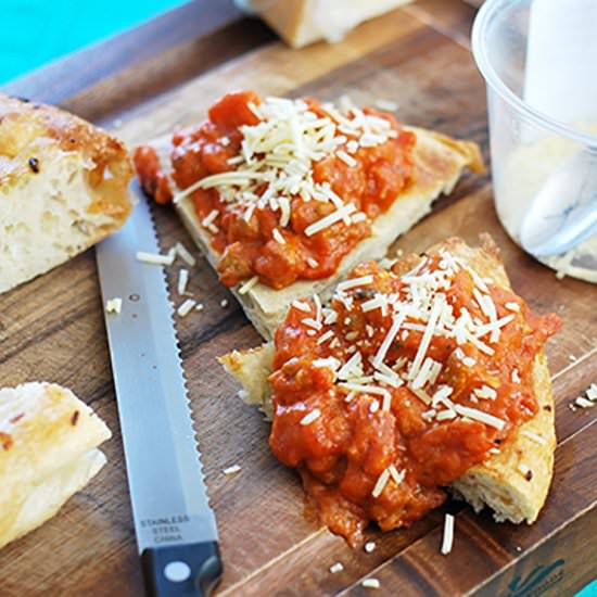 Pizza Bruschetta - Recipe photo by asunshinyday