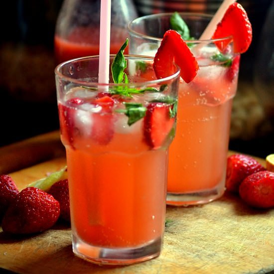 Strawberry Basil Soda - Recipe photo by ashmita_s