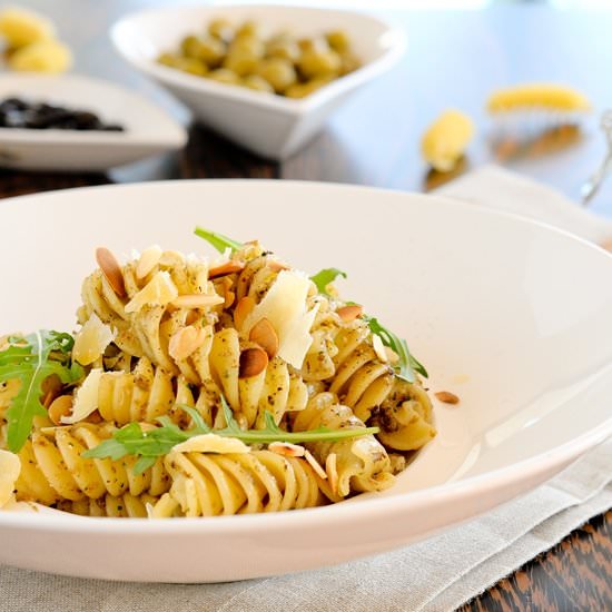 Fusilli Pasta with Pesto Napoletano - Recipe photo by bazyliaczywanilia