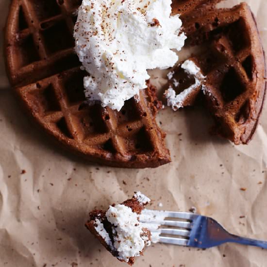 Chocolate Cake Waffles - Recipe photo by the sweetest occasion