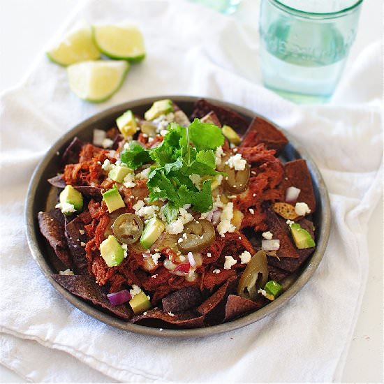 Slow Cooker BBQ Pork Nachos - Recipe photo by BevCooks