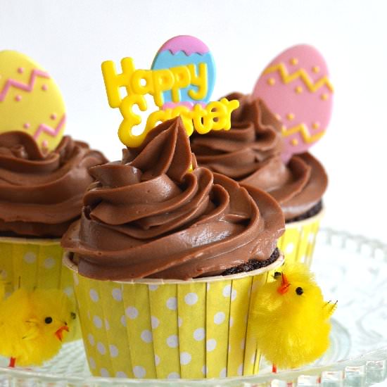 Caramel Chocolate Easter Cupcakes - Recipe photo by thecrazykitchen