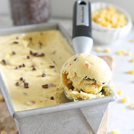 Sweet Corn Bacon Ice Cream - Recipe photo by Running to the Kitchen