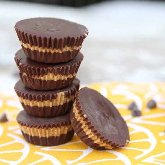 Dark Chocolate Almond Butter Cups - Recipe photo by cinemaandspice
