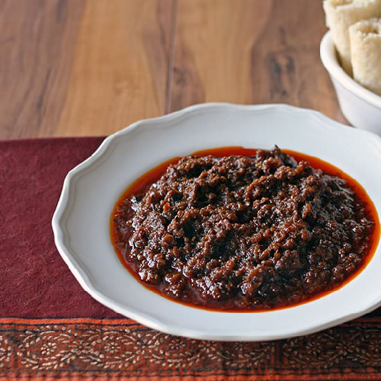 Kai Wot Spicy Ethiopian Beef Stew - Recipe photo by veggiesbycandlelight