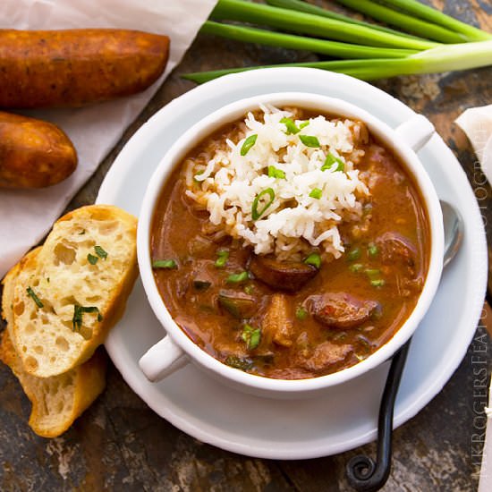 Ford Fry's Duck & Andouille Gumbo - Recipe photo by lostrecipesfound