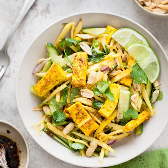 Green Mango & Curried Tofu Salad - Recipe photo by sinfullyspicy