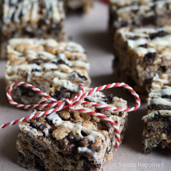 Oreo Rice Krispie Treats - Recipe photo by Sweet Happinez