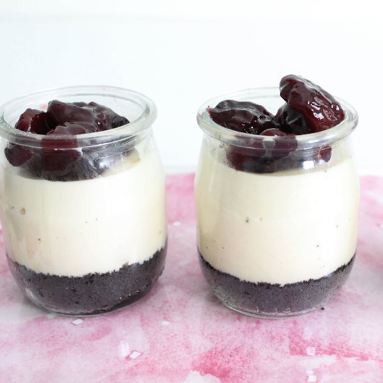 Mini No Bake Goat Cheese Cheesecake - Recipe photo by biancagarcia