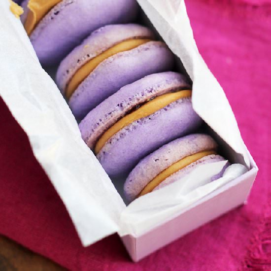 Peanut Butter and Jelly Macarons - Recipe photo by eatswellwithothers