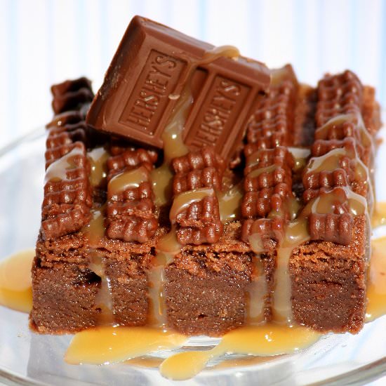 Caramel Chocolate Brownies - Recipe photo by JenniferH