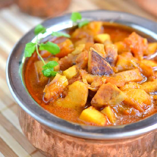 Dan Kaanda (Karunai Kizhangu) Sabzi - Recipe photo by Indian Khana