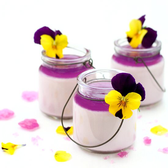 Violets Panna Cotta - Recipe photo by Eva Toneva