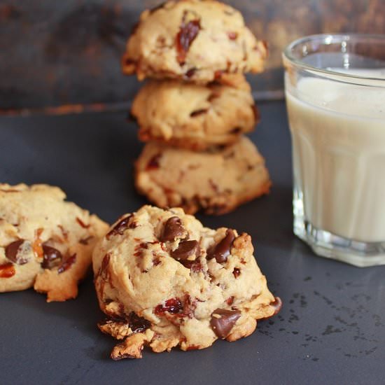 Cherry Chocolate Chip Cookies - Recipe photo by SarahEatsAustin