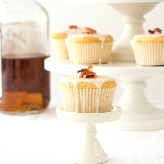 Bourbon, Maple, Bacon Cupcakes - Recipe photo by Diva Eats World
