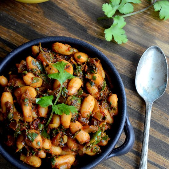 Red Chard and Cannellini Bean Saute - Recipe photo by manjumahadevan