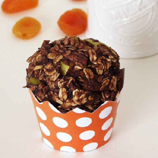 Healthy Cocoa Honey Oat Muffins - Recipe photo by ilonaspassion