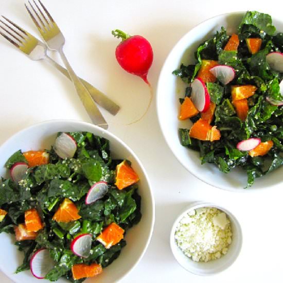 Kale Cara Cara Salad with Hemp Seed - Recipe photo by letsregale