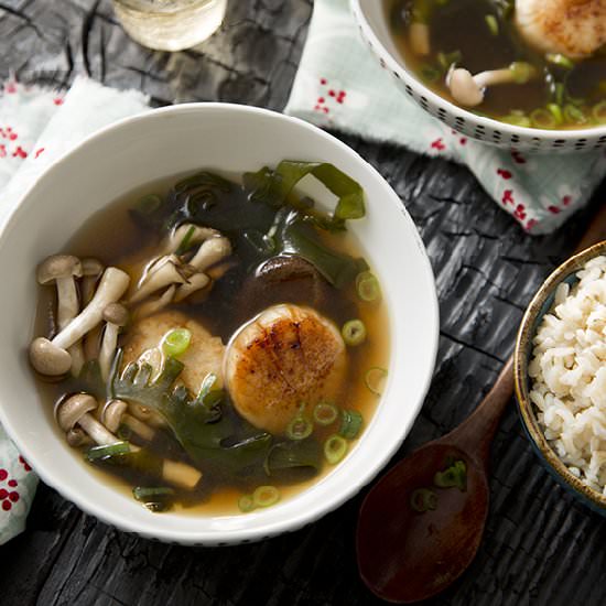 Seaweed Soup with Scallops - Recipe photo by SaltedandStyled