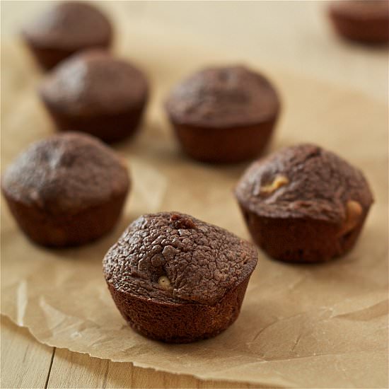 Nutella Peanut Butter Chip Muffins - Recipe photo by kitchen_ninja