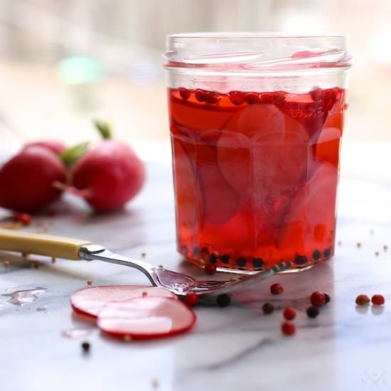 Sweet & Sour Pickled Radishes - Recipe photo by NerdsWithKnives-Emily