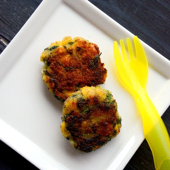 Spinach Rice and Corn Patties - Recipe photo by manjumahadevan