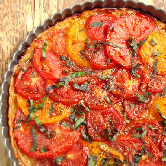 Roasted Tomato Tart - Recipe photo by Craving Something Healthy