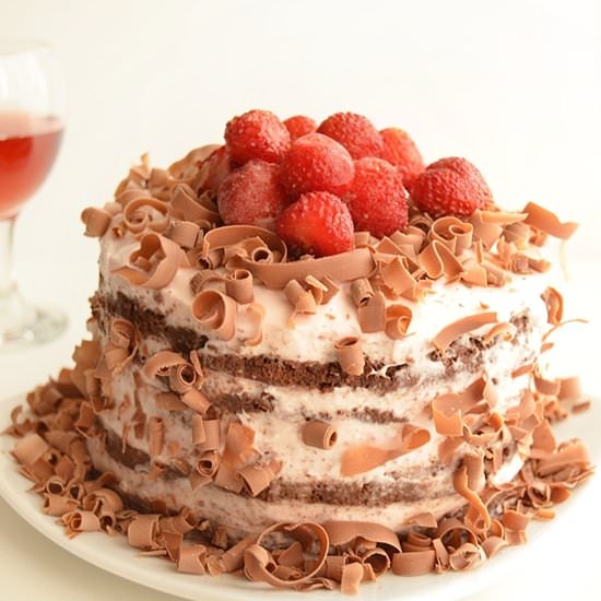 Red Wine Naked Cake - Recipe photo by Biochimist_la_cratita
