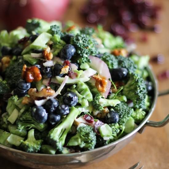 Broccoli Salad with Toasted Walnuts - Recipe photo by roastedroot