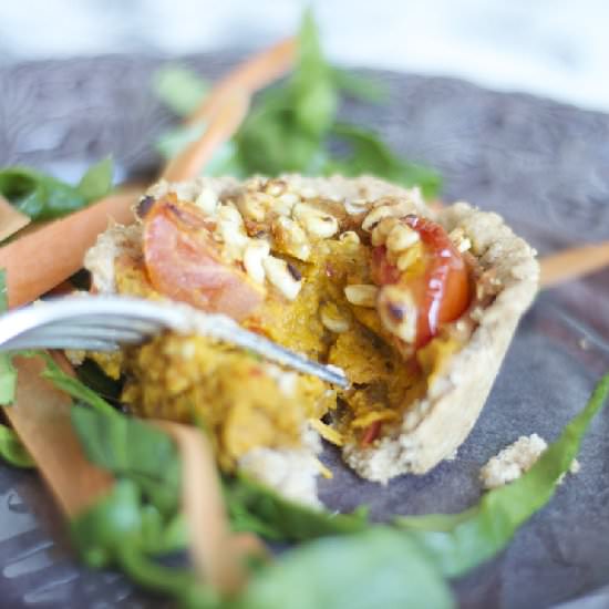 Mini Pies with Roasted vegetables - Recipe photo by Elegantlyvegan