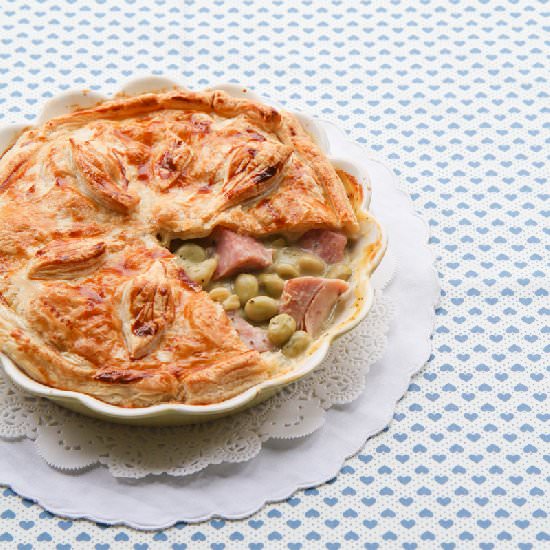 Broad Bean & Gammon Pie - Recipe photo by MeccaGBC
