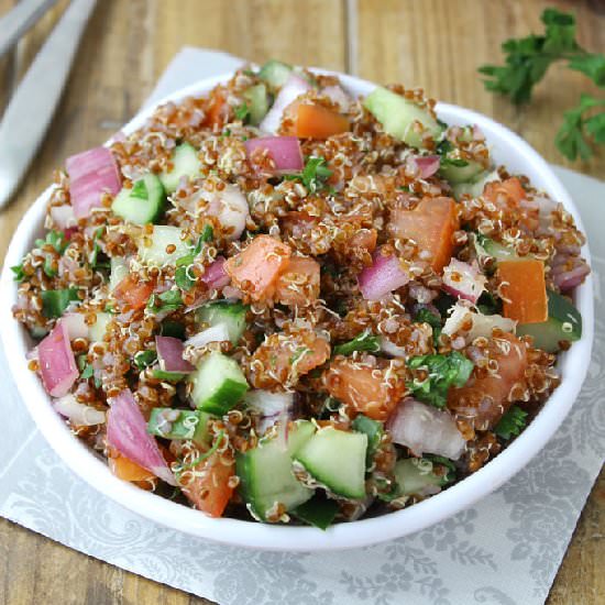 Israeli Quinoa Salad - Recipe photo by TheHealthyMaven