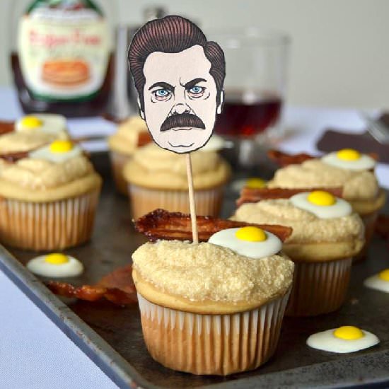 Ron Swanson Inspired Cupcakes - Recipe photo by Fair Robin Revival