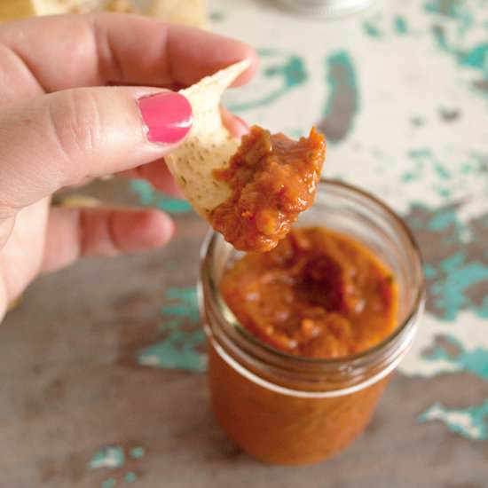 Roasted Tomato Salsa - Recipe photo by InMyRedKitchen