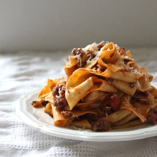 Pappardelle al Ragu - Recipe photo by jenessasdinners