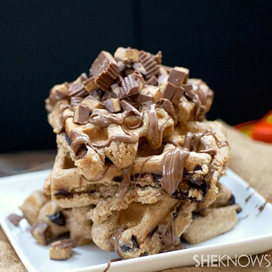 Peanut butter cup waffles - Recipe photo by SheKnows Food Editor