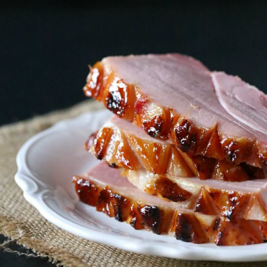 Pineapple Bourbon Butter Glazed Ham - Recipe photo by NutmegNanny