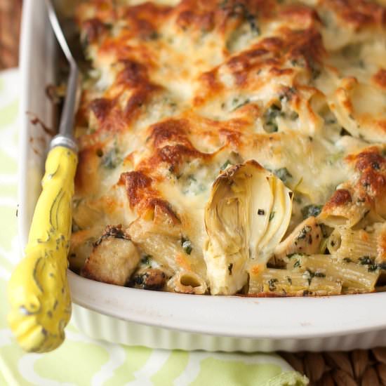 Chicken, Spinach & Artichoke Pasta - Recipe photo by tideandthyme