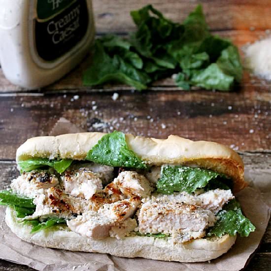 Chicken Caesar Salad Subs - Recipe photo by Lifewiththecrustcutoff