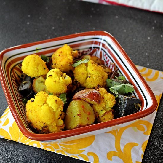 Roasted Bengali Spiced Cauliflower - Recipe photo by Cooking in Westchester