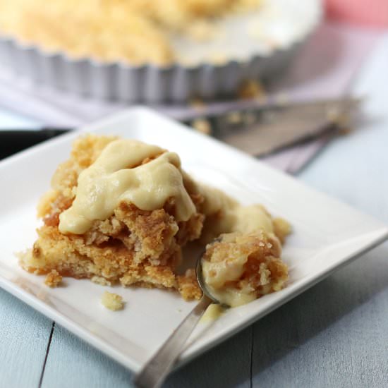 Apple Crumble with Vanilla Sauce - Recipe photo by passionnebakes