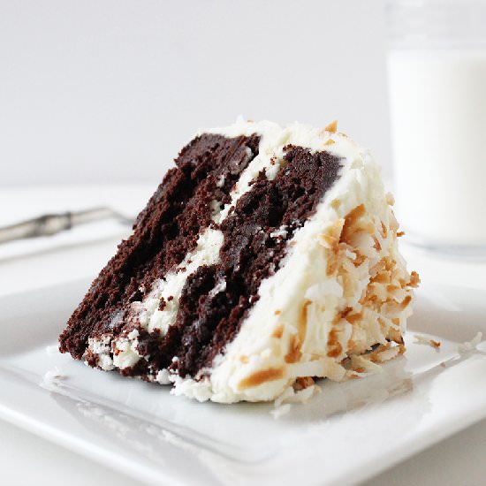 Flourless Almond Joy Cake - Recipe photo by La Casa de Sweets