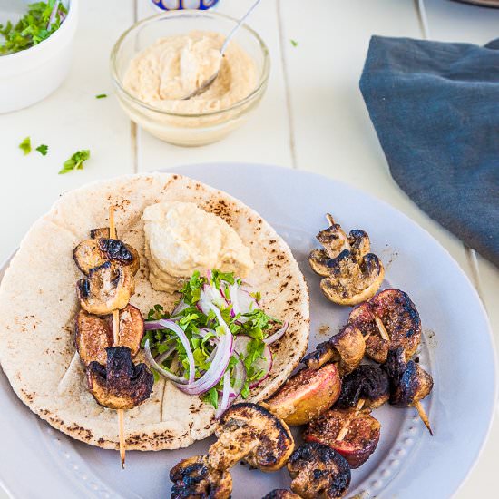 Spiced Fig and Mushroom Kebabs - Recipe photo by deliciouseveryday