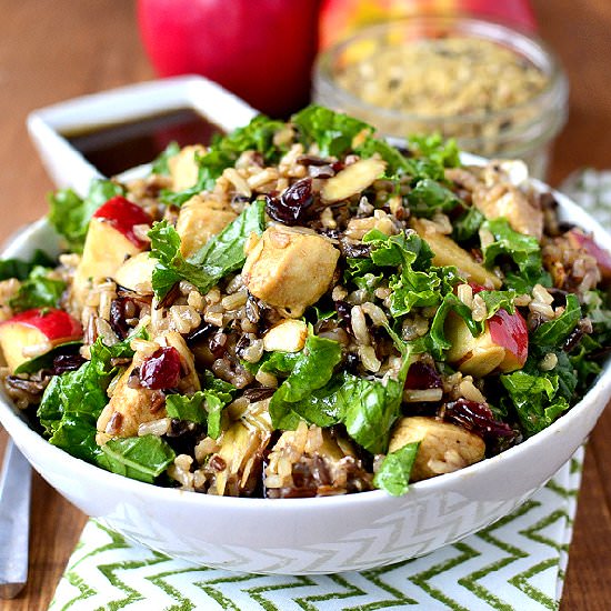 Kale and Wild Rice Bowls - Recipe photo by iowagirleats