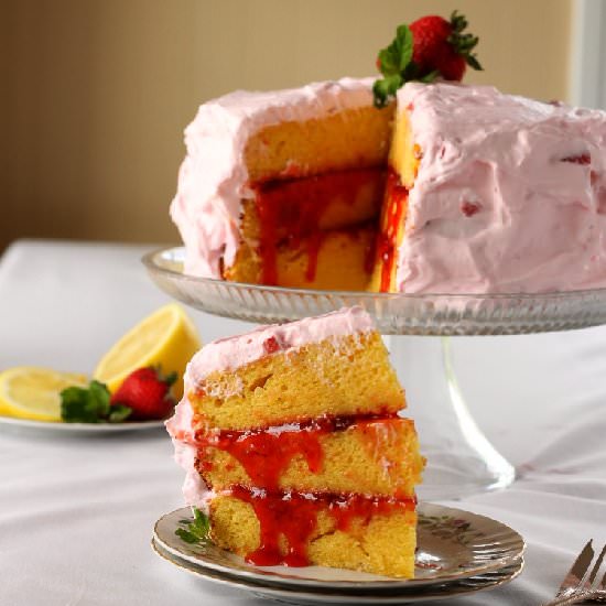 Strawberry Lemonade Cake - Recipe photo by Rachel Ballard