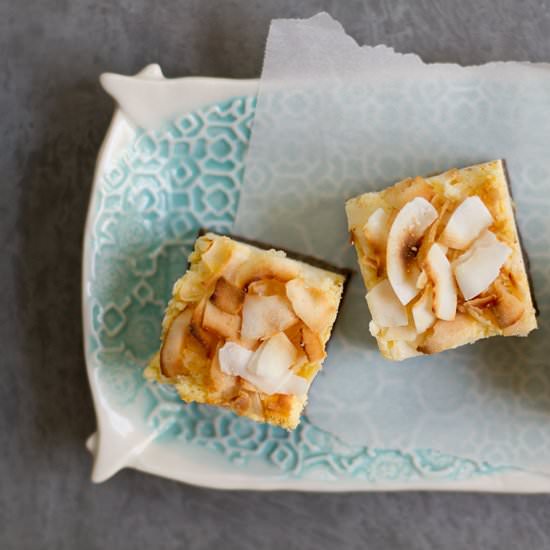 Coconut Brownie Cheesecake Bars - Recipe photo by aidamollenkamp