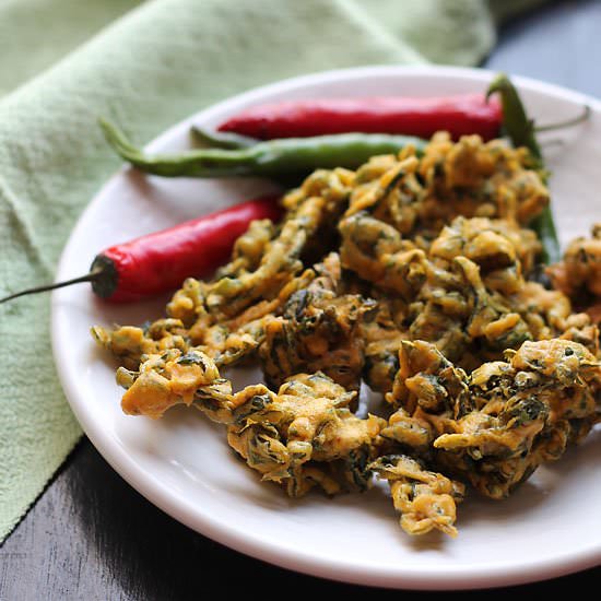Kale Pakora - Recipe photo by Flavors of Mumbai