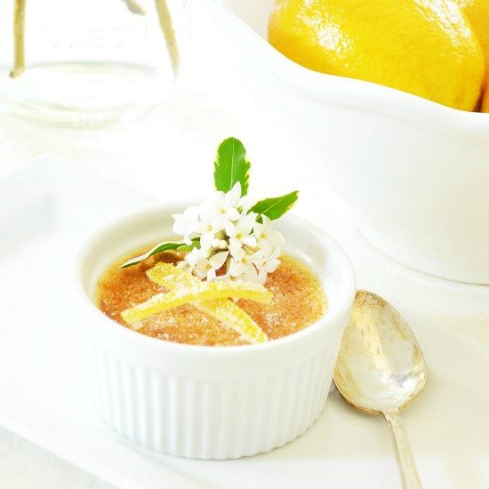 Easy Lemon Creme Brulee - Recipe photo by Vanessa At the Picket Fence